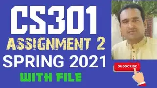 cs301 assignment 2 solution spring 2021 ~ cs301 assignment 2 solution 2021