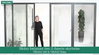 S&aring;dan betjenes den 2-fl&oslash;jede skyded&oslash;r VELFAC 200 & VELFAC Edge (70 mm bundstykke)