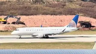 *FINAL VIDEO OF 2025* United Express Embraer 175 Landing at Raleigh/Durham International Airport 