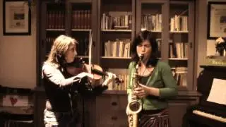 VIOLINNA and BERA (violin + sax. improvisation) at Mr.Bean Cafe Amsterdam