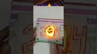 Fire card || diy new year card || burning card #diy