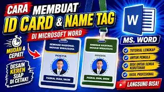 Cara Membuat Name Tag,Kartu Pengenal, dan Id Card Di Microsoft Word