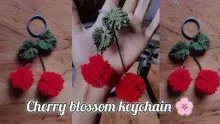 Cherry Keychain with Yarn |Easy Yarncrafts | Yarn gift ideas| Yarn decor IdeasCraftsbyanu
