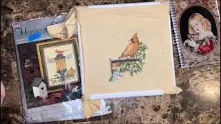 Майская вышивка. Dimensions Nantucket Treasures, Old world holiday ornaments Elsa Williams Cardinals