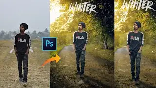 Winter Photo Manipulation | Photoshop Photo Editing In Hindi Step By Step - Amit editz