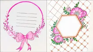 Flower design | front/cover page design | Easy Floral/Project design | assignment/Notebook Design