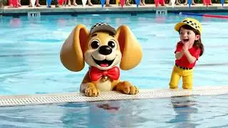 Dog Honey and Ava Learn Swimming Together 🏊&zwj;♀️🐶 | Cute 3D Animation