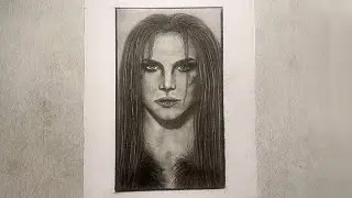 How the face of OCTAVIA (Marie Avgeropoulos )the Warrior Designed with charcoal |the 100#drawing