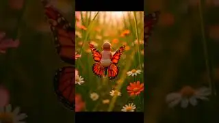 Whimsical Baby on Butterfly | Fantasy Baby Photography || #shorts #shortsfeed