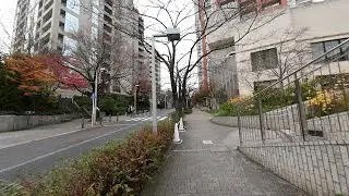 【Japan Walk】Minatoku, Tokyo: Walk through Roppongi Sakurazaka.