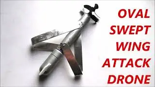 FIRST EVER High speed oval swept wing fighter DRONE with short wingspan for low radar signature