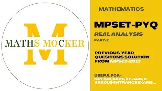 MPSET | Real Analysis-PYQ -2| Previous Year Questions-Mathematics | Assistant Professor Exam |