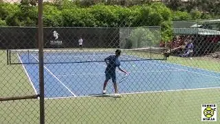 Lam (Punahou) v Liang (Hawaii Baptist) BOYS FINAL HLTS - HHSAA State Tennis Champs' 2014