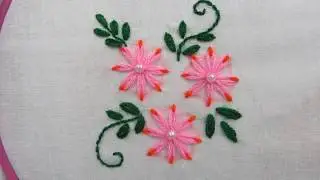 Lazy Daisy Flower Stitch Hand Embroidery by Crafts &  Embroidery