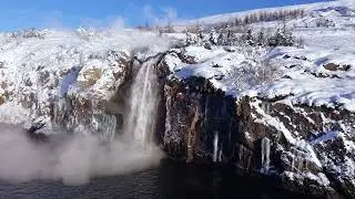 beauty of the waterfall