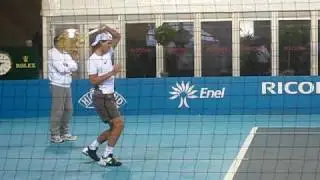 Rafa practice at the O2 26 November 2009