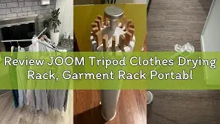 Review JOOM Tripod Clothes Drying Rack, Garment Rack Portable and Foldable Space Saving Laundry Dryi