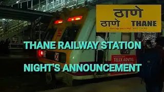 Thane Railway Station Mumbai Night Announcement 📢  #train #thane #indianrailways #travel