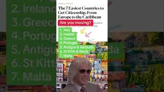 What are the easiest countries to get citizenship from? #homes #portugal #italy #Greece #europe #usa