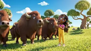 Five Little Bison Roam Roam Roam | Nursery Rhymes for Kids & Baby Songs