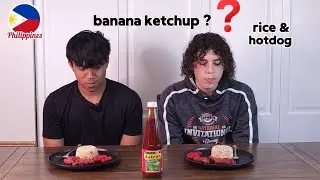 American kids&nbsp;reaction&nbsp;FILIPINO food for the first time&nbsp;#banana ketchup 🤔