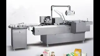 Pet bottle feeding cartoner solutions round bottles box packing transparent film wrapping machine