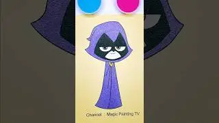 Raven | Teen Titans Go💕#trending #kidsart #sandart #satisfying #art #ravens #teentitansgo