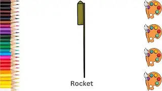 Rocket - Sketch Art and Paint | Step by step tutorial | Pencil to Palette