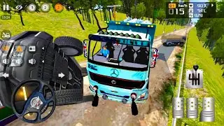 Bharat Benz heavy Truck accident with fully loaded stones and Sand Transporter#truckdriving 