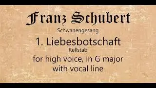 1. Liebesbotschaft: for high voice, with vocal line