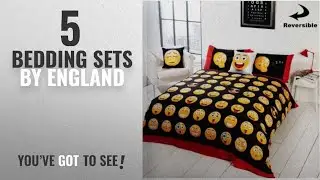 Top 10 England Bedding Sets [2018]: Emoji Icons Reversible Single Comforter Cover Set