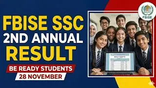 Federal Board SSC 2nd Annual Results  Announcement 2025 - Fbise Exam