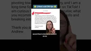 LinkedIn cold DM tips #linkedin #linkedintips #jobs #jobseeker