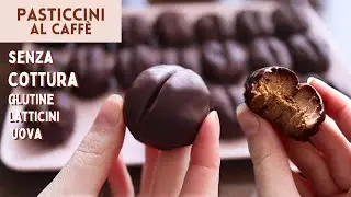 PASTICCINI MORBIDI al CAFF&Egrave; SENZA COTTURA SENZA GLUTINE e UOVA | RICETTA con BISCOTTI per COLAZIONE