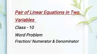 Lin. Eq.Word Problem # Class 10 #goaboard #education #videos #konkani 