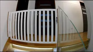 Custom DIY baby gate for stairs