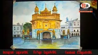 EASY WATERCOLOR TUTORIAL GOLDEN TEMPLE | SPECIAL FOR BEGINNERS | BY #SAGARARTBTI |