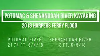 Kayaking the Potomac & Shenandoah Rivers at Harpers Ferry at Flood Stage: 21.74ft., 6.4.18