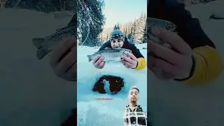 fishing on ice mountain 🏔️ today special #shorts #shortsfeed #foryou #fishing #carp #fish #outdoors