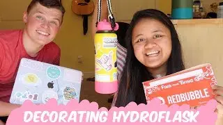 Redbubble Sticker Haul // Decorating My Hydroflask and Laptop