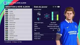 [PES 2021] BRIGHTON & HOVE ALBION players - season 2025/2026