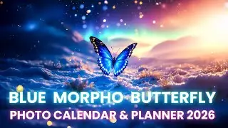 Stunning Blue Morpho Butterfly | Printable PDF Planner 2026