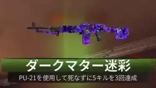 #2047 CoD:BO6 マルチプレイヤー PU-21 ダークマター迷彩解除(マスター迷彩)迷彩解除チャレンジ ライトマシンガン Call of Duty_