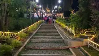 Long Up Stairs with Light at Baguio Botanical Garden