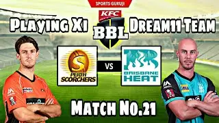 Perth Scorchers vs Brisbane Heat , BBL08 Match No.21, Match Preview, Playing Xi and Dream11 Team