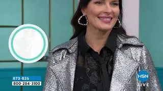 kathy ireland Fashion 360 Metallic Trench Coat
