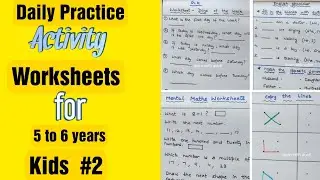 Daily Practice Activity  Worksheets for 5 to 6 years kids #2
