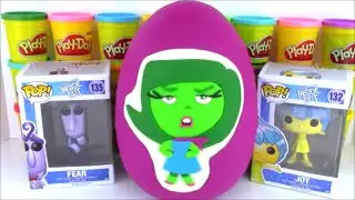 Giant Disney Pixar Inside Out Disgust Playdoh Surprise Egg