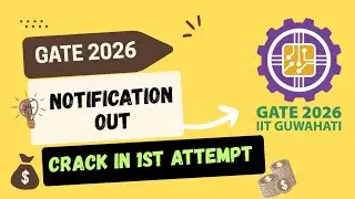 GATE 2026 Notification out|GATE XL 2026 Strategy|GATE 2026 Crack in 1st attempt|#GATE2026 #gatexl