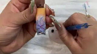 How to do 4D gel flower | French tip nail art